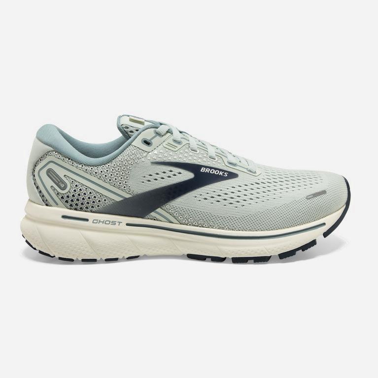 Brooks Ghost 14 Womens Cushioned Road Running Shoes Ireland Mint Aqua Glass/Whisper White/Navy (HDVU